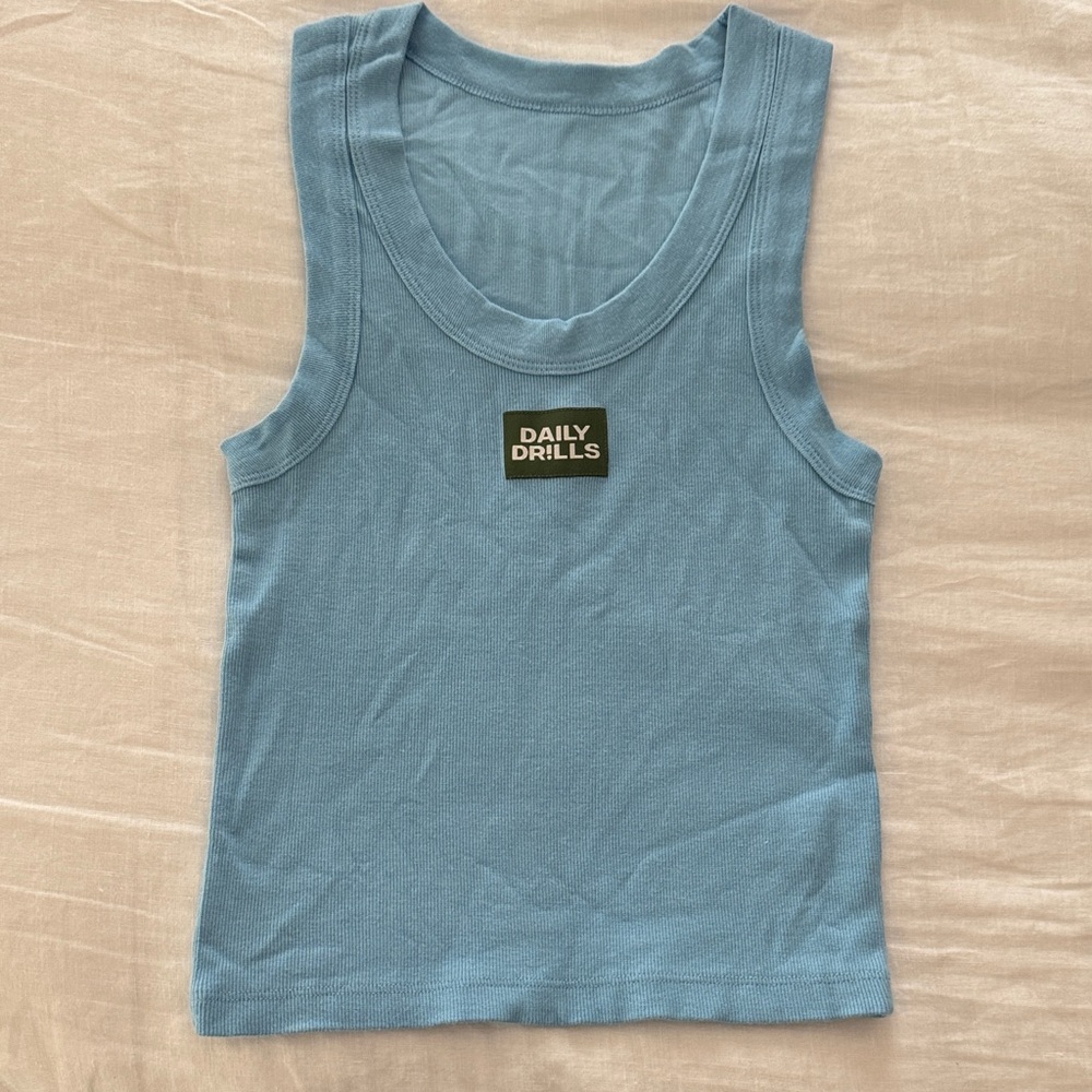 Daily Drills Sky Blue Sleeveless Top